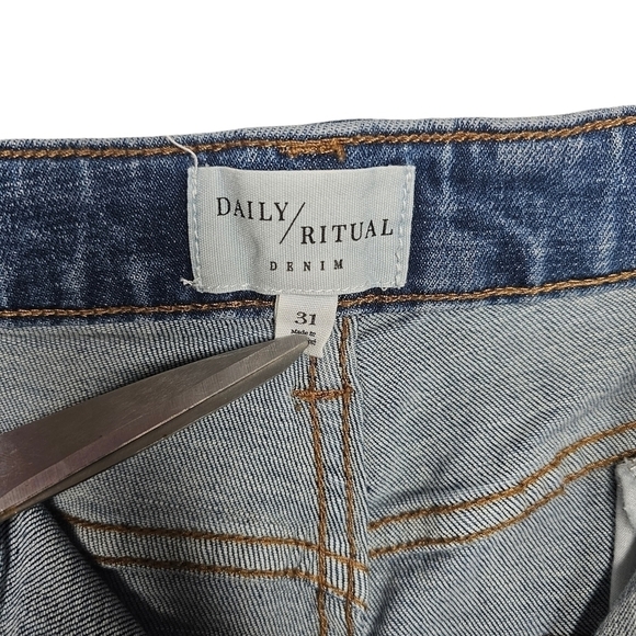 Daily Ritual Button Fly High Rise Flare - Picture 4 of 5